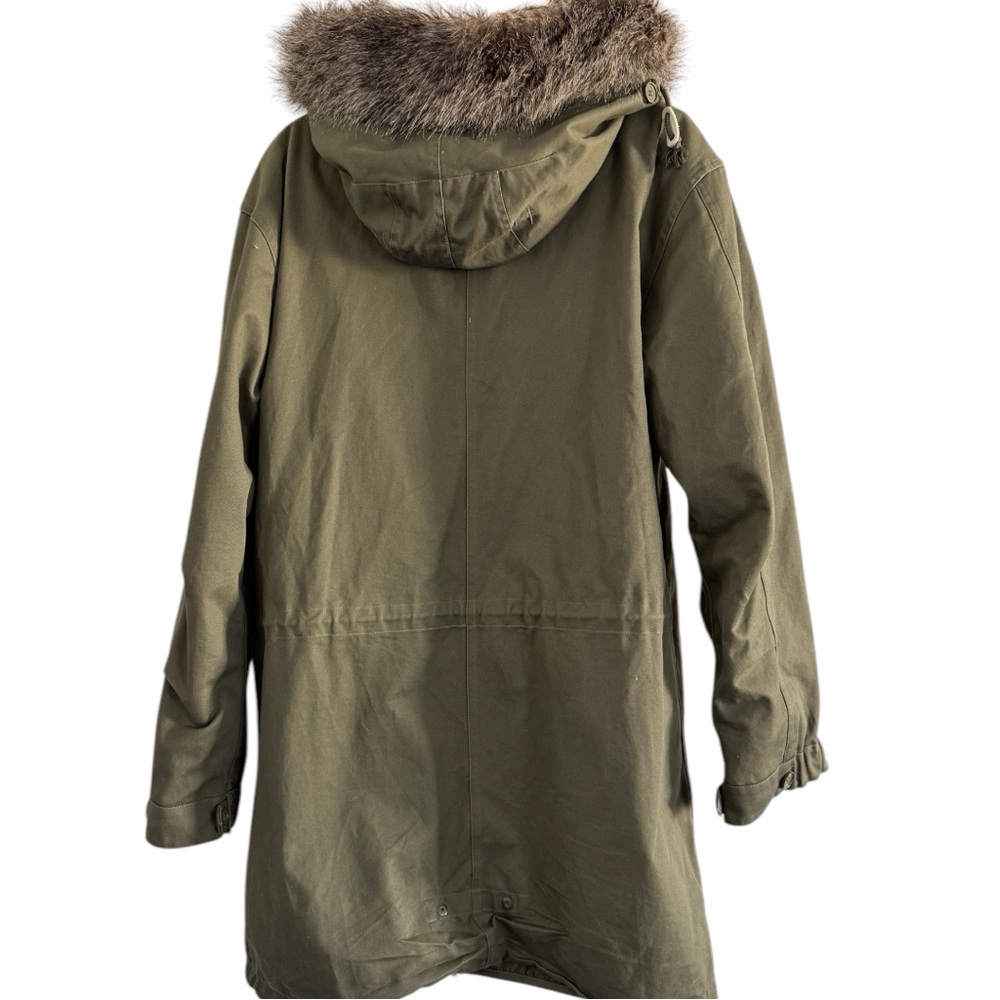 Rare Adidas Originals Fishtail 2 in 1 Fur Trimmed Hood Parka size Medium - Picture 3 of 9
